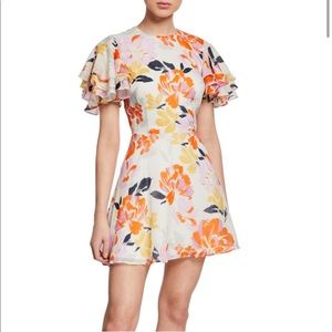 Talulah Floral Print Tiered Sleeve Mini Dress
